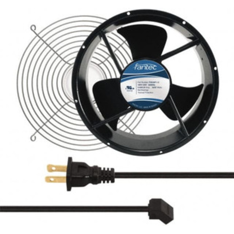 Value Collection 115 Volts, AC, 600 CFM, Round Tube Axial Fan Kit 0.22/0.24 Amp Rating, 254mm High x 254mm Wide x 89mm Deep, Includes Fan, Fan Guard, Fan Cord CAB706 - 44905990