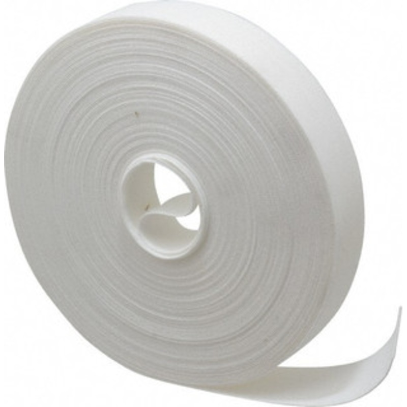 Velcro QWIK Tie Tape 1 x 25 Yd Self Fastening Tie/Strap Hook & Loop Roll Continuous Roll, White, Printable Surface 158782 - 72974017