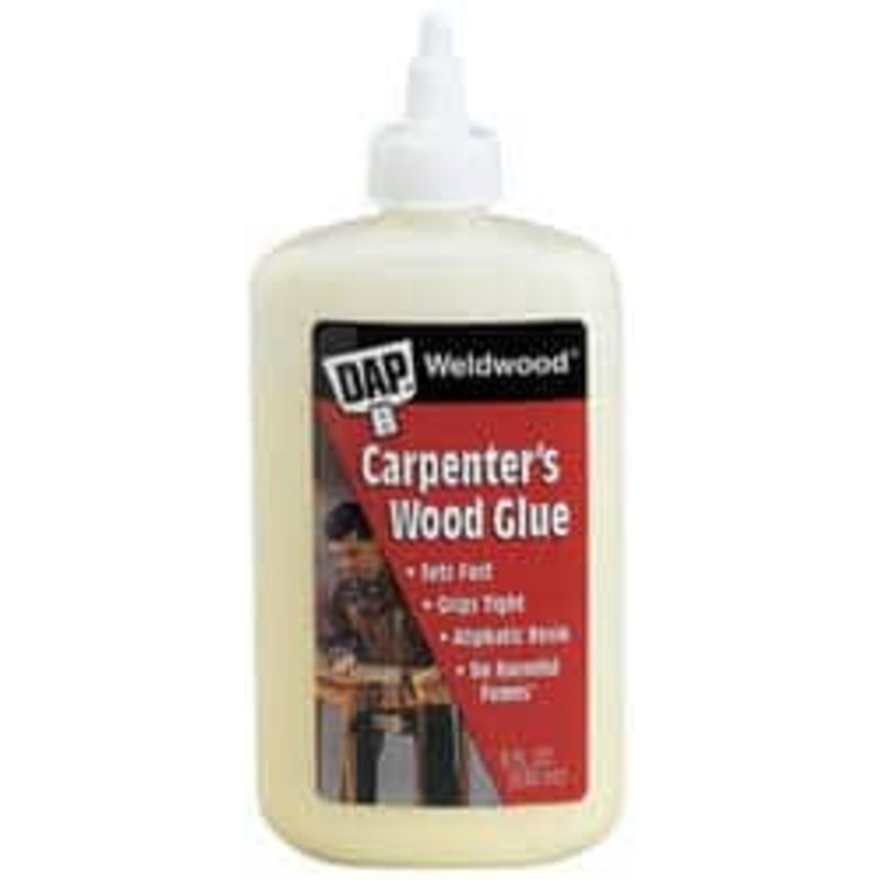 DAP 16 oz Bottle Yellow Wood Glue 5 to 7 min Working Time, 72 hr Full Cure Time, Bonds to Cardboard, Fabric, Leather, Particle Board & Wood 7079800491 - 02571297