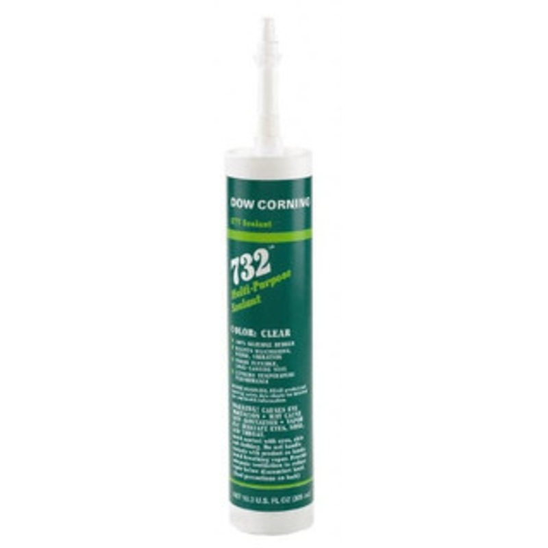 Dow Corning 10.1 oz Cartridge White RTV Silicone Joint Sealant -76 to 356F Operating Temp, 20 min Tack Free Dry Time, 24 hr Full Cure Time, Series 732 1892118 - 00231688