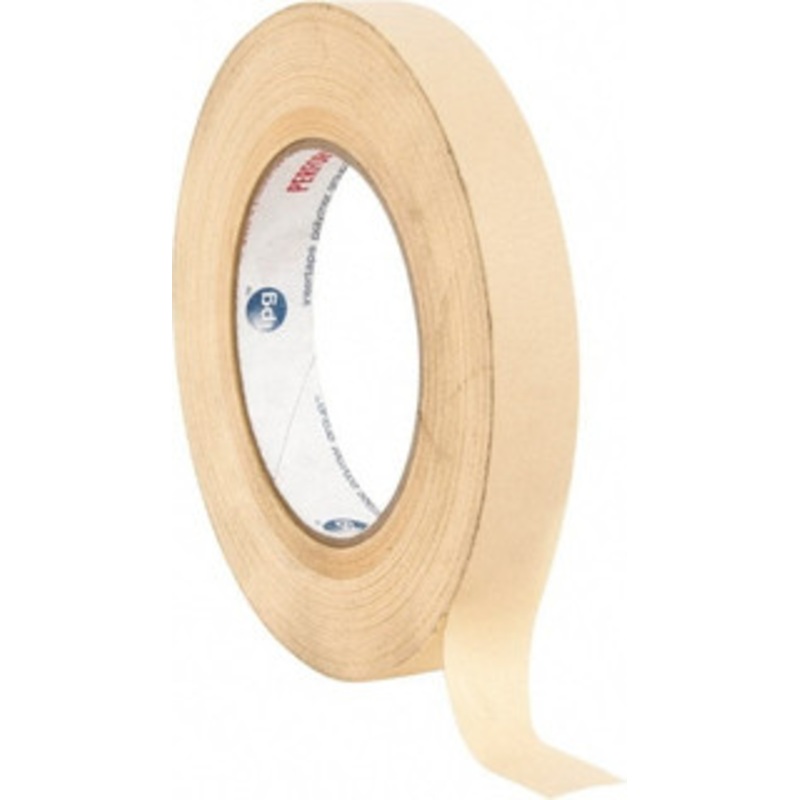 Intertape 3/4 Wide x 180 ft. Long x 7.3 mil Tan Paper Masking Tape Rubber Adhesive, 26 Lb/In Tensile Strength, Series PG21 PG21..178 - 53475422