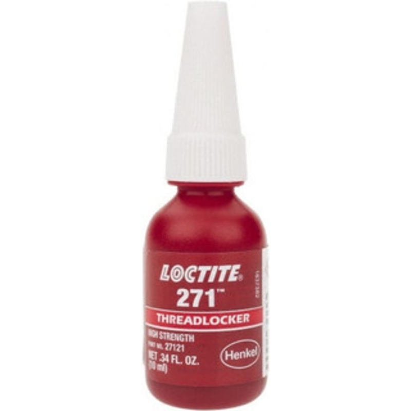 Loctite 10 mL Bottle, Red, High Strength Liquid Threadlocker Series 271, 24 hr Full Cure Time, Hand Tool, Heat Removal 135380 - 88544911