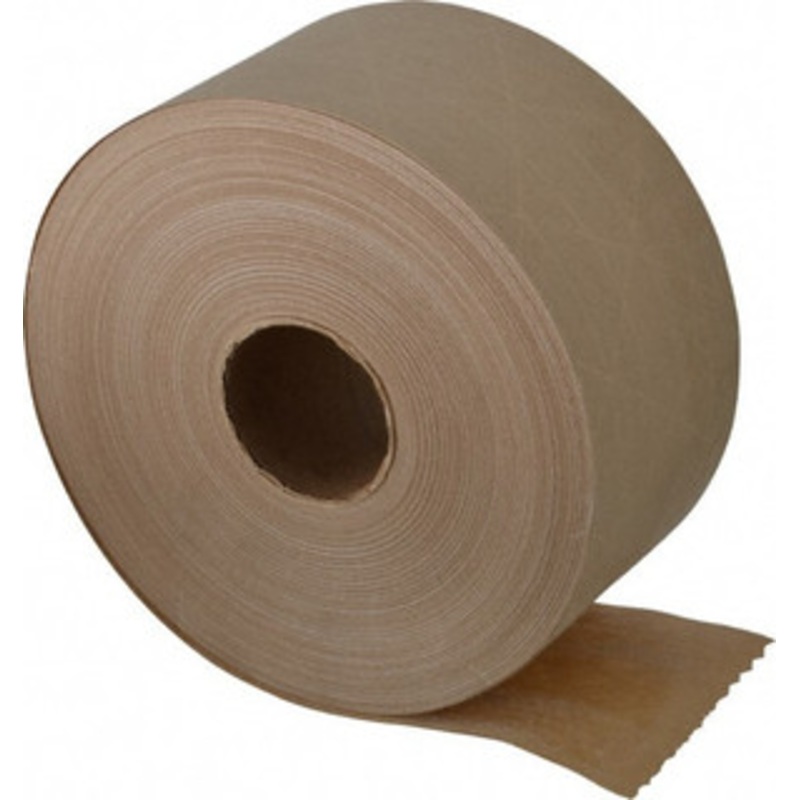Made in USA 3 x 375 ft. White Water Activated Adhesive Sealing Tape Paper Backing, 6 mil Thick, 60 Lb Tensile Strength, Series SPIN3 SPIN3 - 00320473
