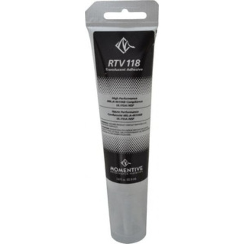 Momentive Performance Materials 2.8 oz Tube Clear RTV Silicone Joint Sealant 204.44F Max Operating Temp, 20 min Tack Free Dry Time, 24 hr Full Cure Time, Series RTV100 RTV118 3TG - 06904759