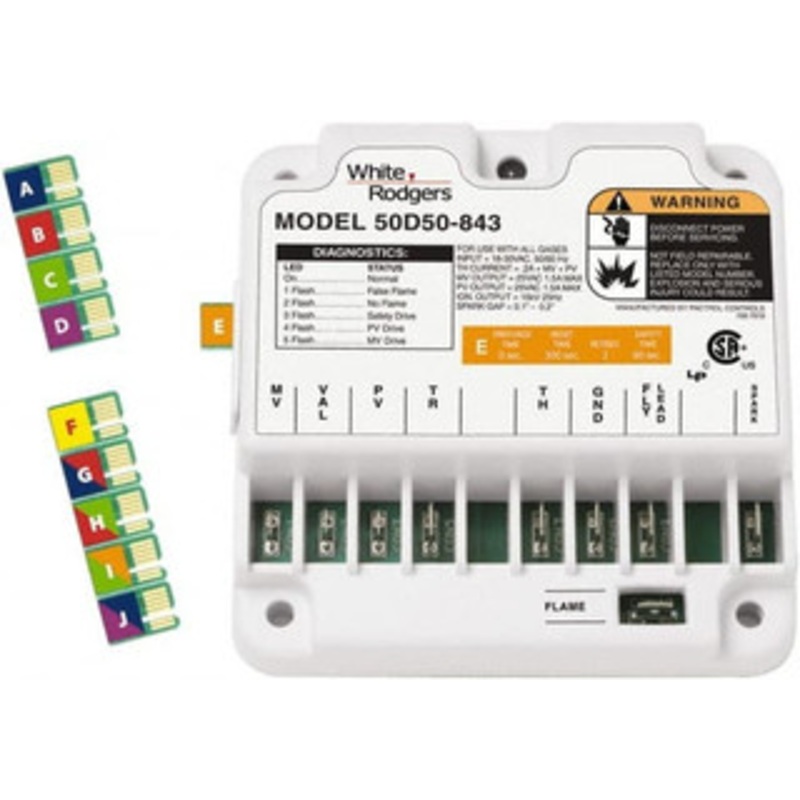White-Rodgers 24 VAC, 0.25 Amp, Universal Proven Pilot Spark Control For Use with Gas Fired Nonintegrated Forced Air Furnaces, Boilers & Cooking Appliances 50D50-843 - 51031052