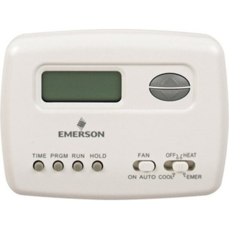 White-Rodgers 45 to 99F, 2 Heat, 1 Cool, Economy Digital Heat Pump Thermostat (Hardwired with Battery Back-Up) 20 to 30 Volts, Electronic Switching Switch 01F72 151S1 - 05284906
