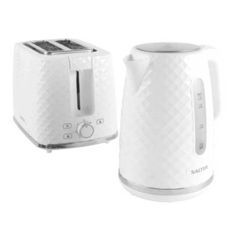 Glacier Kettle & 2-Slice Toaster Set - White
