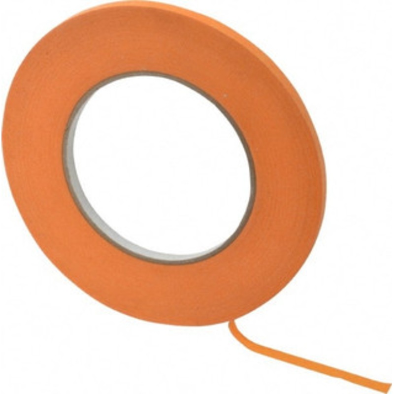 Intertape 1/4 Wide x 180 ft. Long x 7.1 mil Orange Paper Masking Tape Rubber Adhesive, 23 Lb/In Tensile Strength, Series Orange Mask ORANGE MASK.6 - 62473103