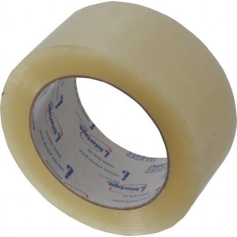 Intertape 2 x 110 Yd Clear Acrylic Adhesive Sealing Tape Polypropylene Film Backing, 2 mil Thick, 22 Lb Tensile Strength, Series 130WS 130WS.2 - 53475414