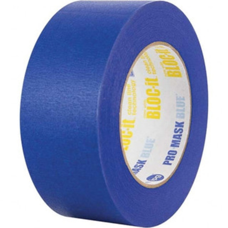 Intertape 24mm Wide x 54.8 m x 5.5 mil Blue Crepe Paper Masking Paper Rubber Adhesive, 23 Lb/In Tensile Strength 99438 - 68534056