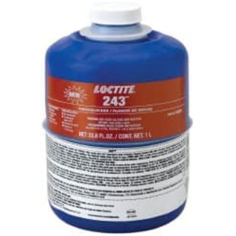 Loctite 1,000 mL Bottle, Blue, Medium Strength Liquid Threadlocker Series 243, 24 Hour Full Cure Time, Hand Tool Removal 1330333 - 06750376