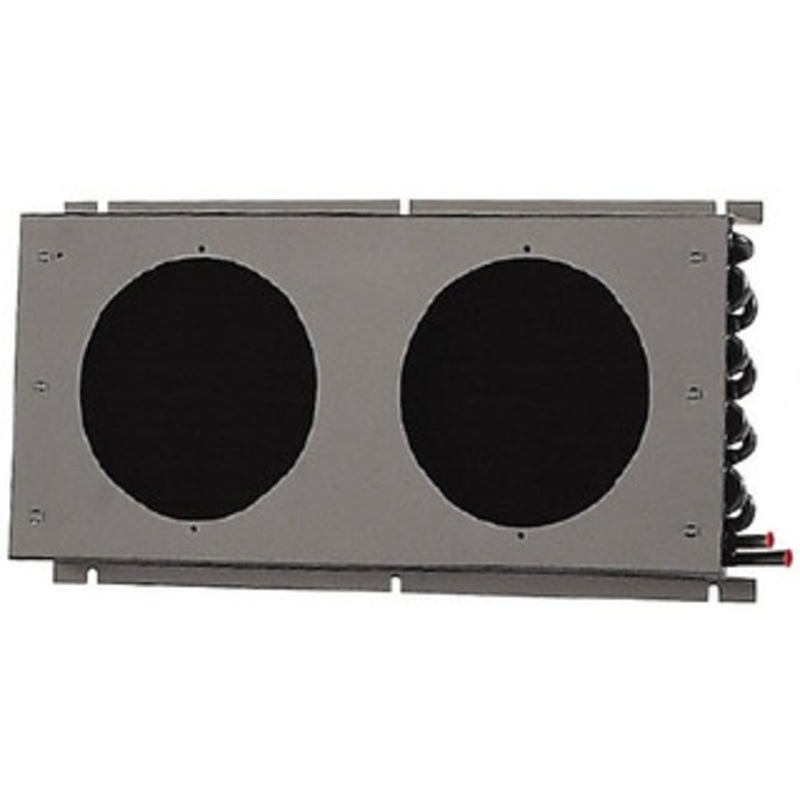 Lytron 3/8 Tube OD, 2 Fan Mount, Liquid-To-Air Copper Tubed Process Equipment Heat Exchanger Water Cooler, 9 High x 19.9 Wide x 2.5 Deep, 4,740 BTU/Hr, 400F Max 6220G1SB-F9 - 07440985