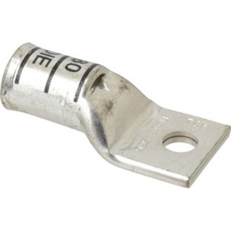Thomas & Betts 400 kcmil Wire Noninsulated Compression Connection Square Ring Terminal 1/2 Stud, 3.31 OAL x 1.61 Wide, Tin Plated Copper Contact 58177 - 54056999