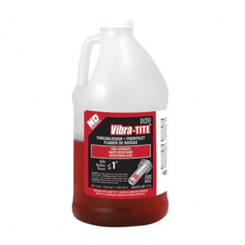 Vibra-Tite 1 L Jug, Red, High Strength Threadlocker Series 140, 24 hr Full Cure Time, Heat Removal 14000 - 76882281