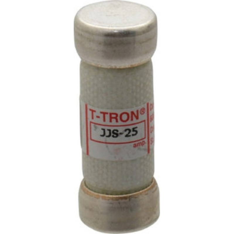 Bussmann 600 VAC, 25 Amp, Fast-Acting General Purpose Fuse Fuse Holder Mount, 1-1/2 OAL, 200 at AC (RMS) kA Rating, 9/16 Diam JJS-25 - 71922009