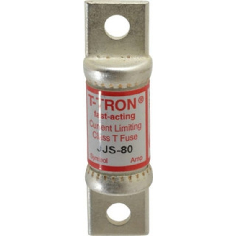 Bussmann 600 VAC, 80 Amp, Fast-Acting General Purpose Fuse Bolt-on Mount, 54.8mm OAL, 200 at AC (RMS) kA Rating, 3/4 Diam JJS-80 - 71922280