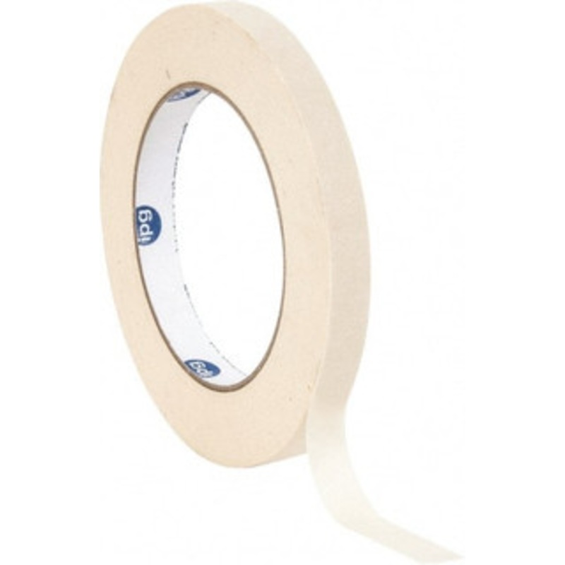 Intertape 1/2 Wide x 180 ft. Long x 5 mil White Paper Masking Tape Rubber Adhesive, 19 Lb/In Tensile Strength, Series 513 87221 - 53475539