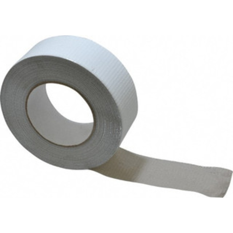 Intertape 55m x 2 x 9 mil White Polyethylene Cloth Duct Tape Rubber Adhesive, 18 Lb Tensile Strength, 32 to 160F, Series AC20 91409 - 53475554