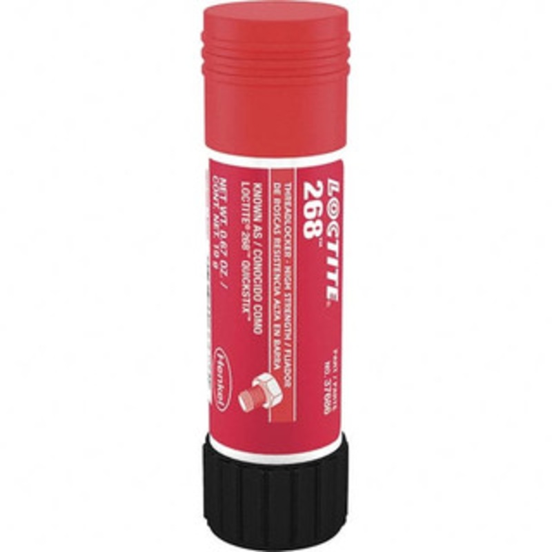 Loctite 19 g Stick, Red, High Strength Semisolid Threadlocker Series 268, 72 hr Full Cure Time, Hand Tool, Heat Removal 826035 - 65184947