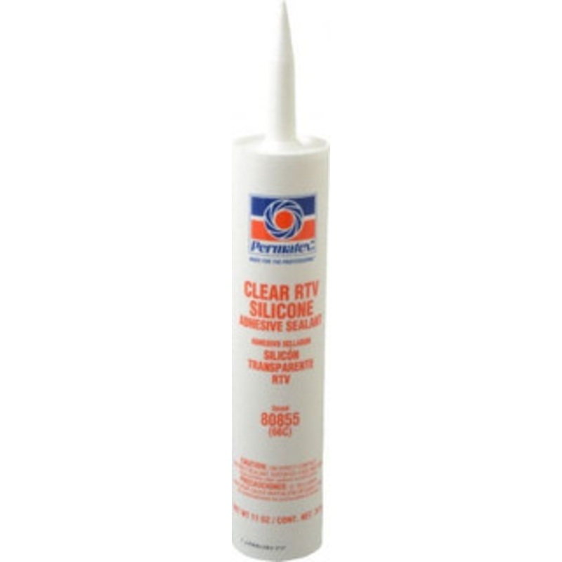Permatex 11 oz Cartridge Clear RTV Silicone Joint Sealant -75 to 400F Operating Temp, 24 hr Full Cure Time 80855 - 85634970