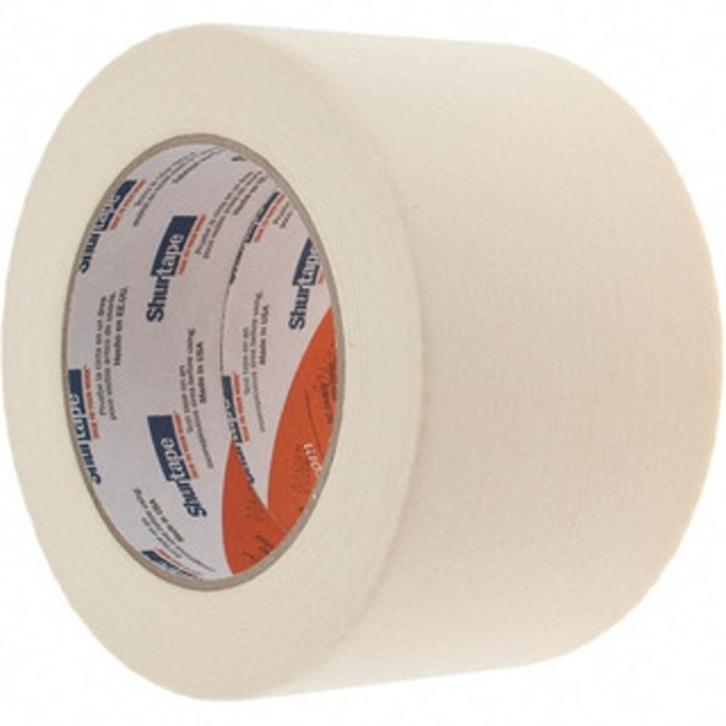 Shurtape CP 106 General Purpose Grade, Medium-High Adhesion Masking Tape Natural, 4.8 mil, 72mm x 55m, 1 Case (16 Rolls) 101331 - 73711970
