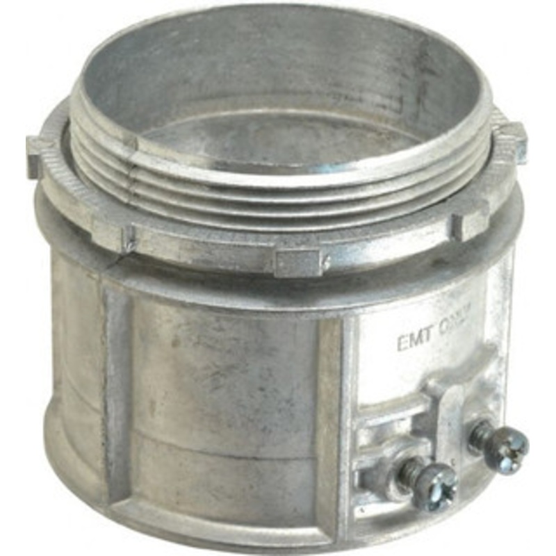 Thomas & Betts 3 Trade EMT Conduit Connector Die Cast Zinc, Noninsulated, Straight Connector, Set Screw Connection TC228SC - 01148881
