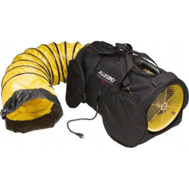 Allegro Industries 1,800 CFM, Electrical AC Axial Blower Kit 12 Inch Inlet/Outlet, 0.5 HP, 115 Max Voltage Rating, 2 Speed 9535-12 - 77181535