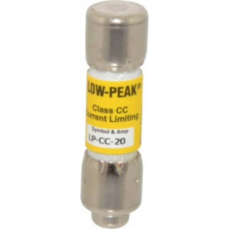 Bussmann 300 VDC, 600 VAC, 20 Amp, Time Delay General Purpose Fuse Fuse Holder Mount, 1-1/2 OAL, 20 at DC, 200 at AC (RMS) kA Rating, 13/32 Diam LP-CC-20 - 74760653