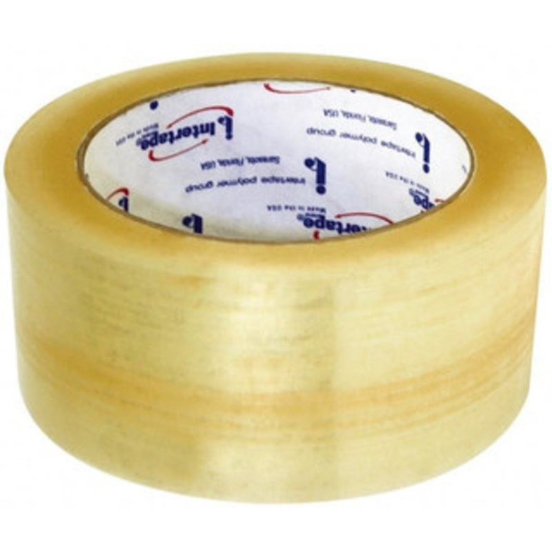 Intertape 2 x 1640 Yd Clear Rubber Adhesive Sealing Tape Polypropylene Film Backing, 1.85 mil Thick, 27 Lb Tensile Strength, Series 7100 F4093 - 62540109