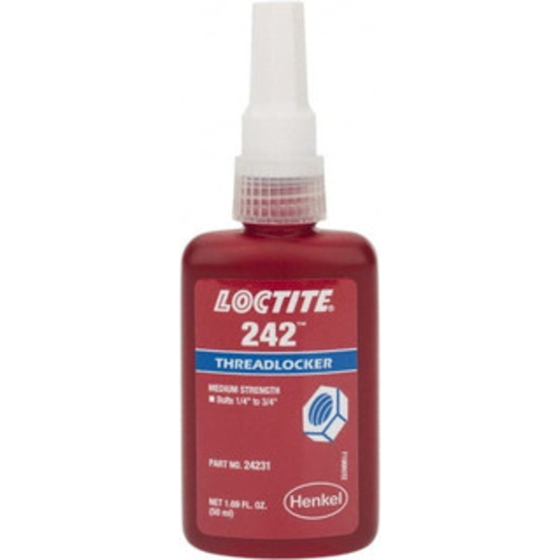 Loctite 50 mL Bottle, Blue, Medium Strength Liquid Threadlocker Series 242, 24 hr Full Cure Time, Hand Tool, Heat Removal 135355 - 88545017
