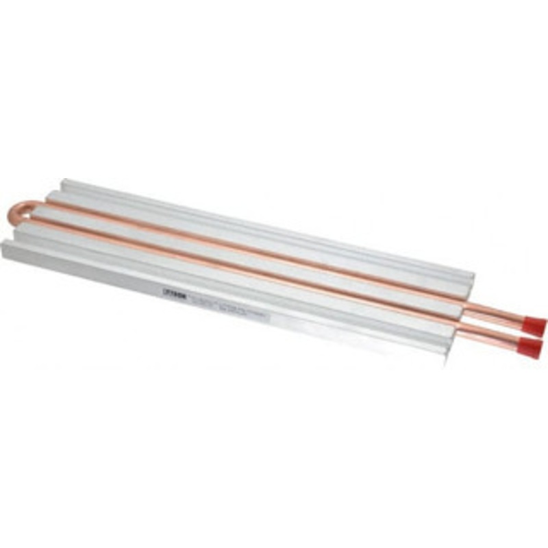 Lytron 12 Long x 3-1/2 High, Straight Connection Copper Tube Cold Plate 3/8 OD Tube, 2-Pass Fluid Path, Water Cooling, 1/2 Thick CP10G05 - 07440530