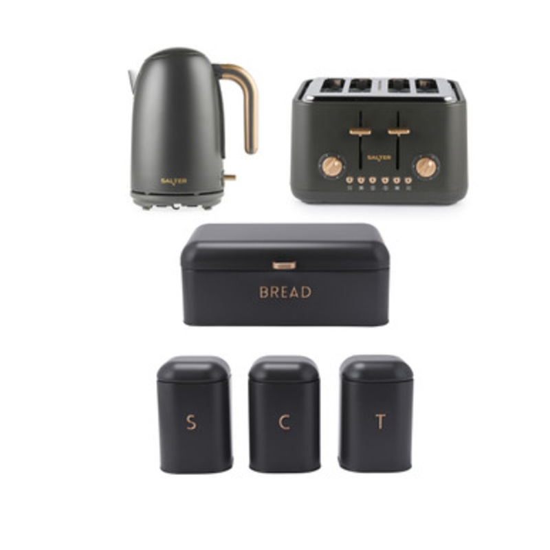 Pebble 6-Piece Countertop Set - Charcoal