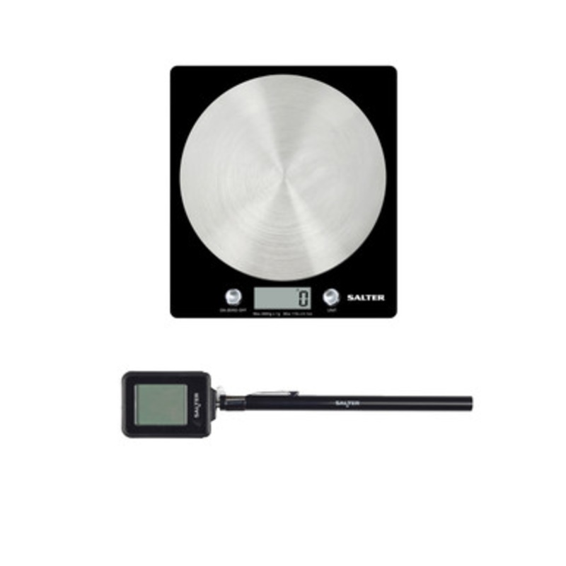 Scale & Thermometer Set  Black