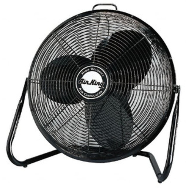 Air King 20 Blade, 2,025, 2,650 & 3,625 CFM, Low Floor Stand Industrial Circulation Fan Floor Stand, 110 Volts, 1.02/1.46/1.78 Amps, 3 Speed AK9220 - 31733801