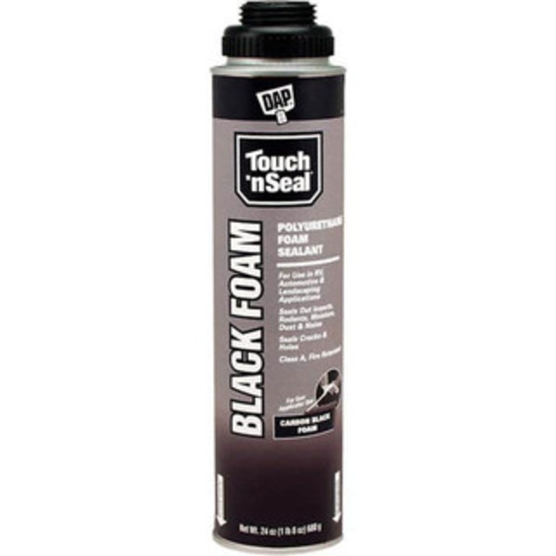 DAP Caulk & Sealants, Product Type: Foam, Chemical Type: Polyurethane, Container Size Range: 16 oz. (1 Lb.) - 31.9 oz. (1.9 Lb.), Color: Black, Container Size: 24 oz, Container Type: Aerosol 29813 - 10413565