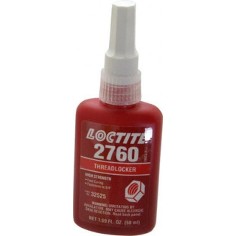 Loctite 50 mL Bottle, Red, High Strength Liquid Threadlocker Series 2760, 24 hr Full Cure Time, Hand Tool, Heat Removal 303440 - 88894282