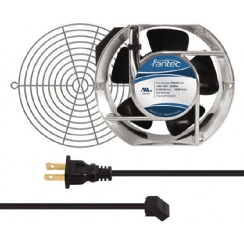 Value Collection 115 Volts, AC, 240 CFM, Oval Tube Axial Fan Kit 0.46 Amp Rating, 151mm High x 172mm Wide x 51mm Deep, Includes Fan, Fan Guard, Fan Cord CAB707 - 44905982