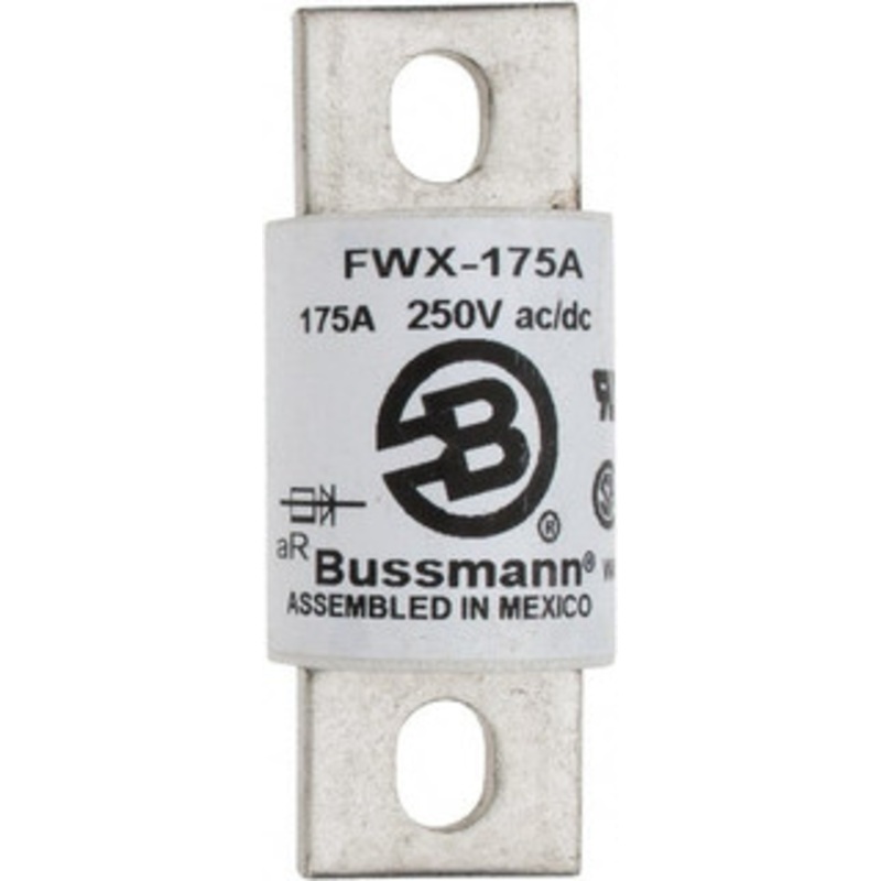 Bussmann 250 VAC/VDC, 175 Amp, Fast-Acting Semiconductor/High Speed Fuse Stud Mount Mount, 3-1/8 OAL, 200 (RMS), 50 at DC kA Rating, 1-7/32 Diam FWX-175A - 75784389