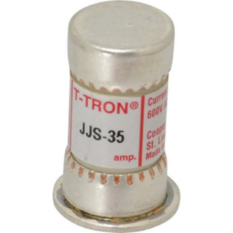 Bussmann 600 VAC, 35 Amp, Fast-Acting General Purpose Fuse Fuse Holder Mount, 1-9/16 OAL, 200 at AC (RMS) kA Rating, 13/16 Diam JJS-35 - 71922165