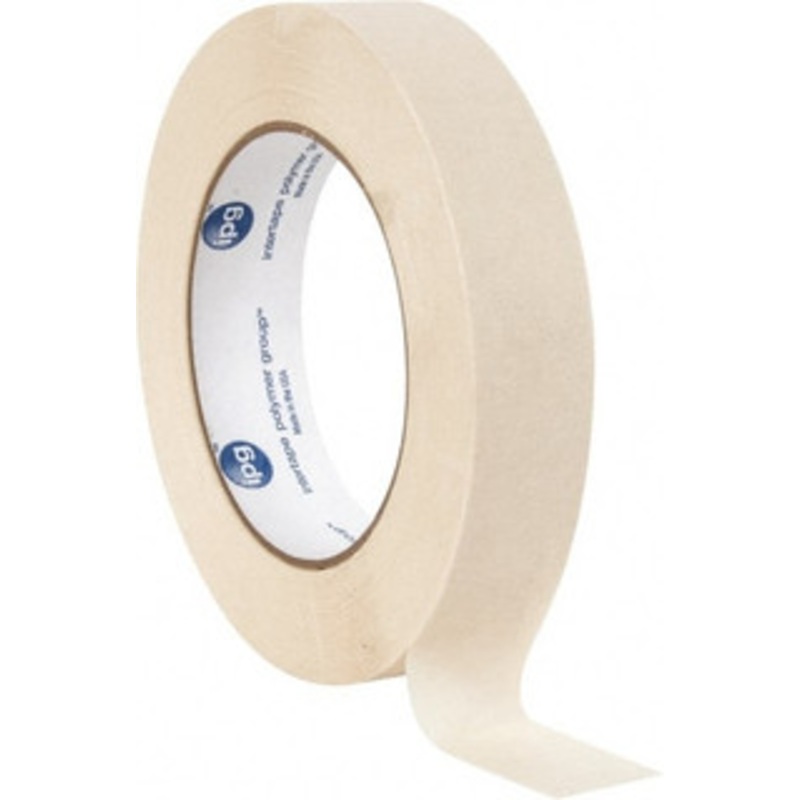 Intertape 1 Wide x 180 ft. Long x 5 mil Tan Paper Masking Tape Rubber Adhesive, 19 Lb/In Tensile Strength, Series 513 87202 - 74405788