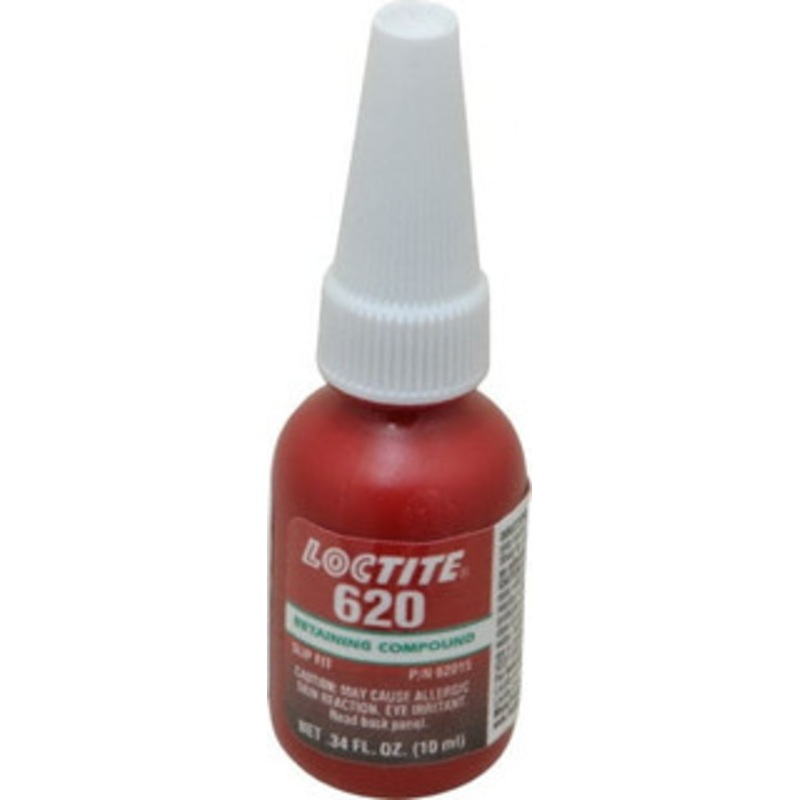 Loctite 10 mL Bottle, Green, Medium Strength Liquid Retaining Compound Series 620, 24 hr Full Cure Time, Heat Removal 234772 - 97116891