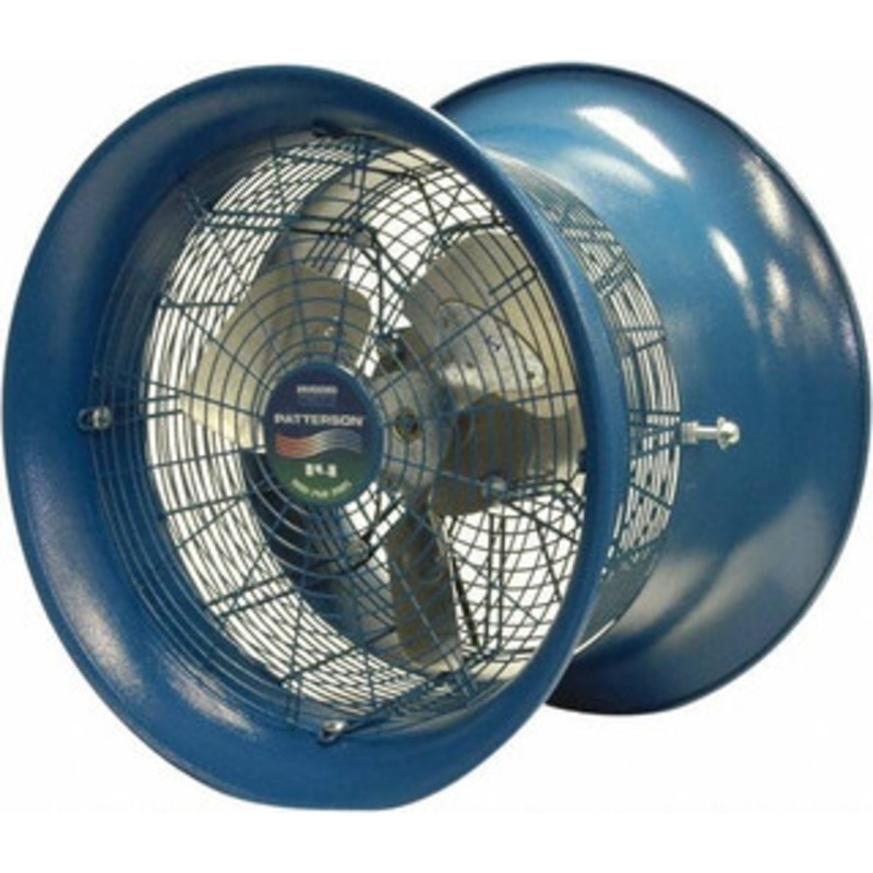 Patterson Fan 14 Blade, 1/4 hp, 2,600 CFM, Industrial Circulation Fan Suspension, 115 AC Volts, 2.8 Amps, 1 Speed H14A-CS - 50166768
