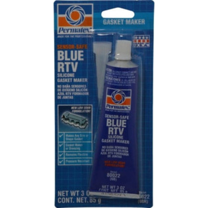 Permatex 3 oz Tube Blue Butyl Rubber Gasket Sealant -65 to 400F Operating Temp, 24 hr Full Cure Time 80022 - 06496590