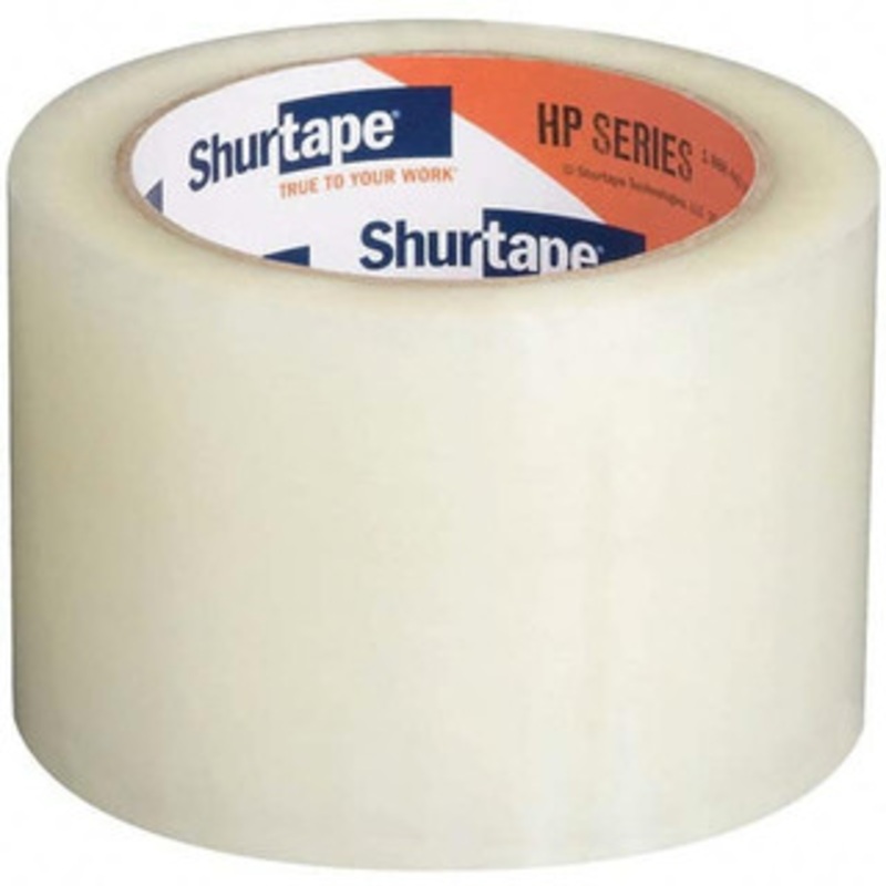 Shurtape HP 100 General Purpose Grade Hot Melt Packaging Tape Clear, 1.6 mil, 72mm x 100m, 1 Case (24 Rolls) 207194 - 01361849