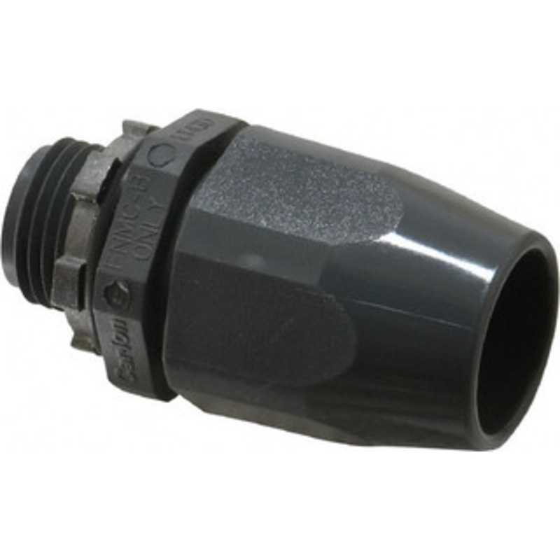 Thomas & Betts 1/2 Trade Liquidtight Conduit Connector Thermoplastic, Insulated, Straight Connector, Threaded Connection LT43D-NEW - 54087838