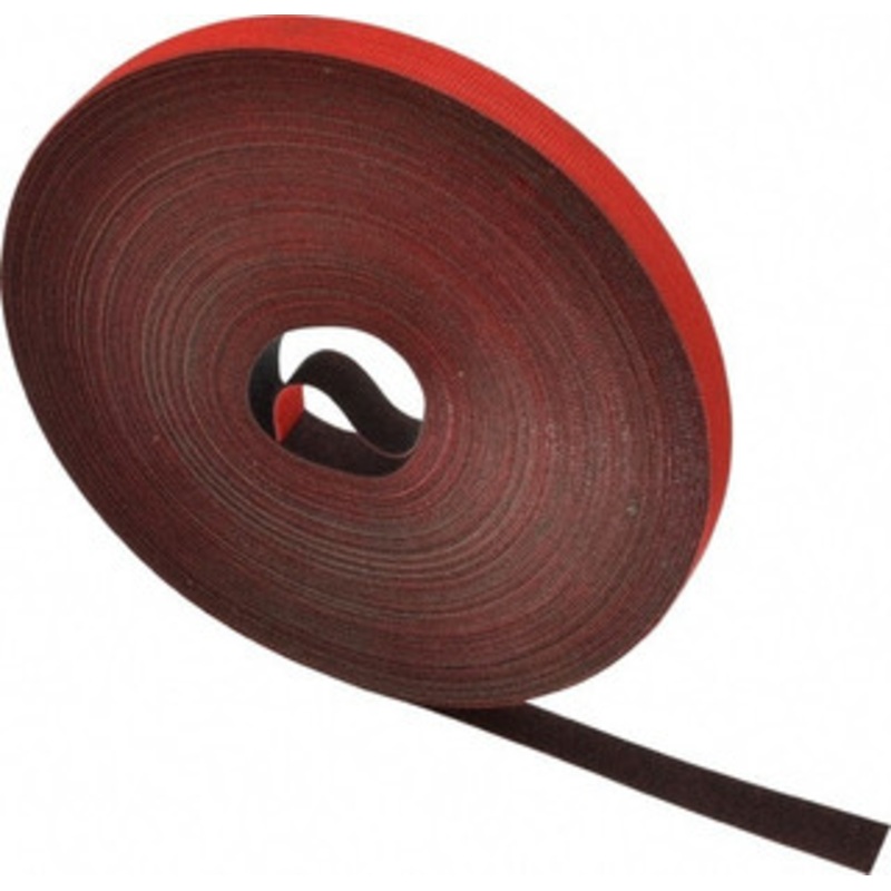 Velcro QWIK Tie Tape 1/2 x 25 Yd Self Fastening Tie/Strap Hook & Loop Roll Continuous Roll, Red, Printable Surface 158725 - 72973985