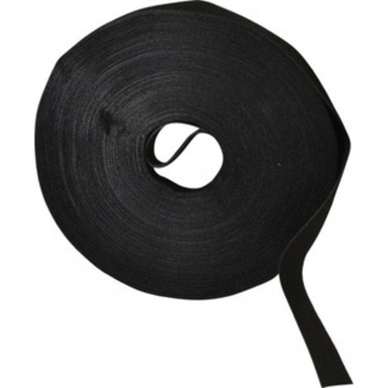 Velcro QWIK Tie Tape 5/8 x 25 Yd Self Fastening Tie/Strap Hook & Loop Roll Continuous Roll, Black, Printable Surface 158783 - 72974025