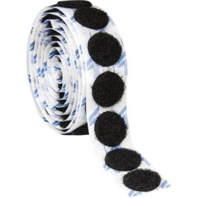 Velcro VELCOIN Loop 100 Piece 3/4 Adhesive Backed Loop Dots Packaged Pieces, Black 213024 - 67128165