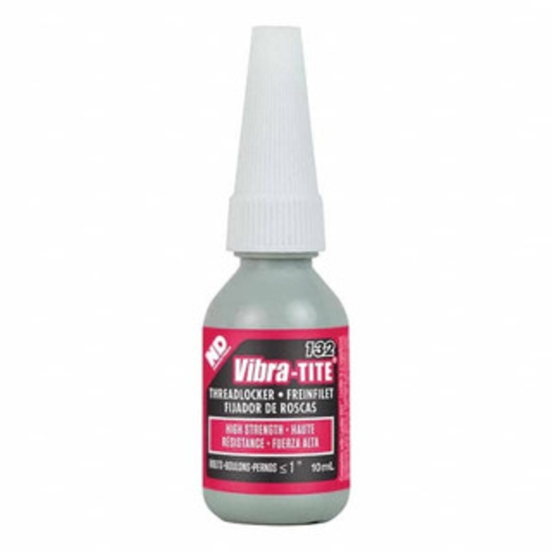 Vibra-Tite 10 mL Bottle, Red, High Strength Primerless Threadlocker Series 132, 24 hr Full Cure Time, Heat Removal 13210 - 98922529