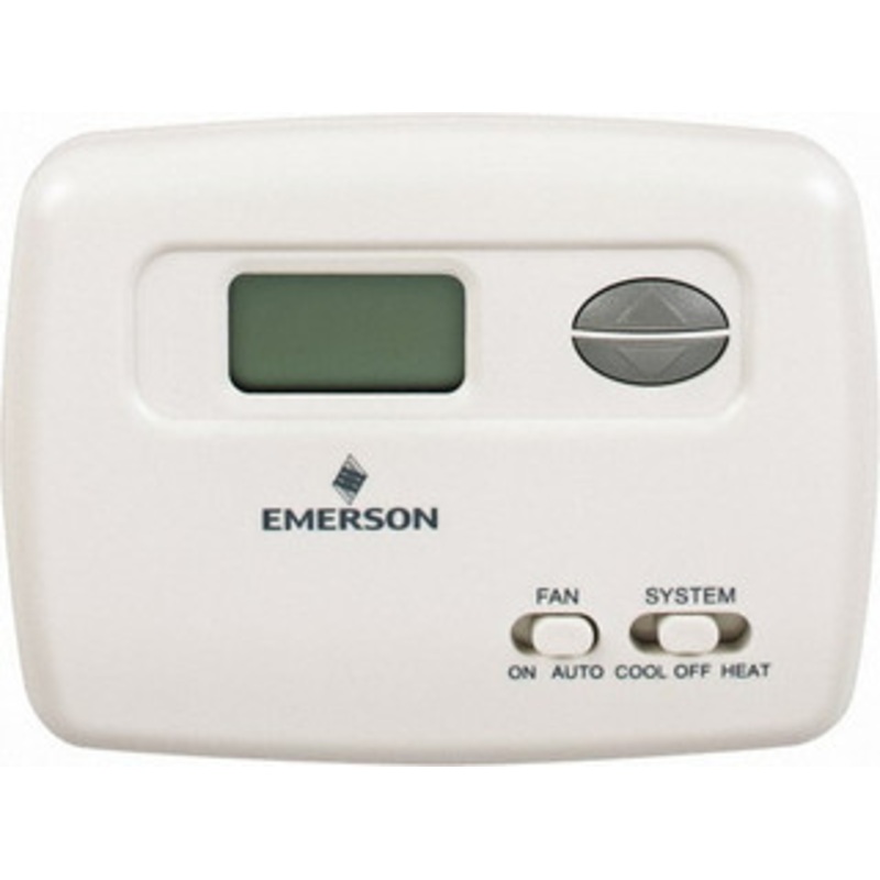 White-Rodgers 45 to 99F, 1 Heat, 1 Cool, Economy Digital Single Stage Battery Powered Thermostat mV to 30 Volts, Electronic Switching Switch 01F78 144S1 - 05284922